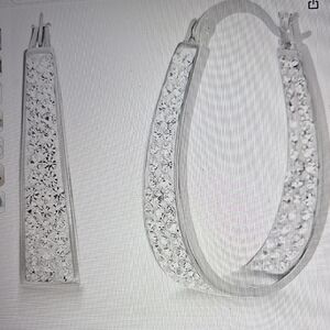 New Elegant Silver Hoop Earrings